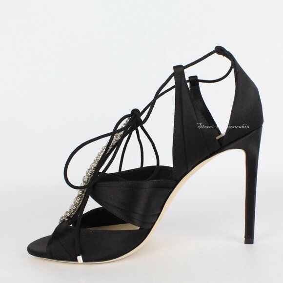 NEW JIMMY CHOO Kenny 100 Crystal Sandals - Picture 4 of 16